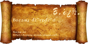 Bozzay Árpád névjegykártya